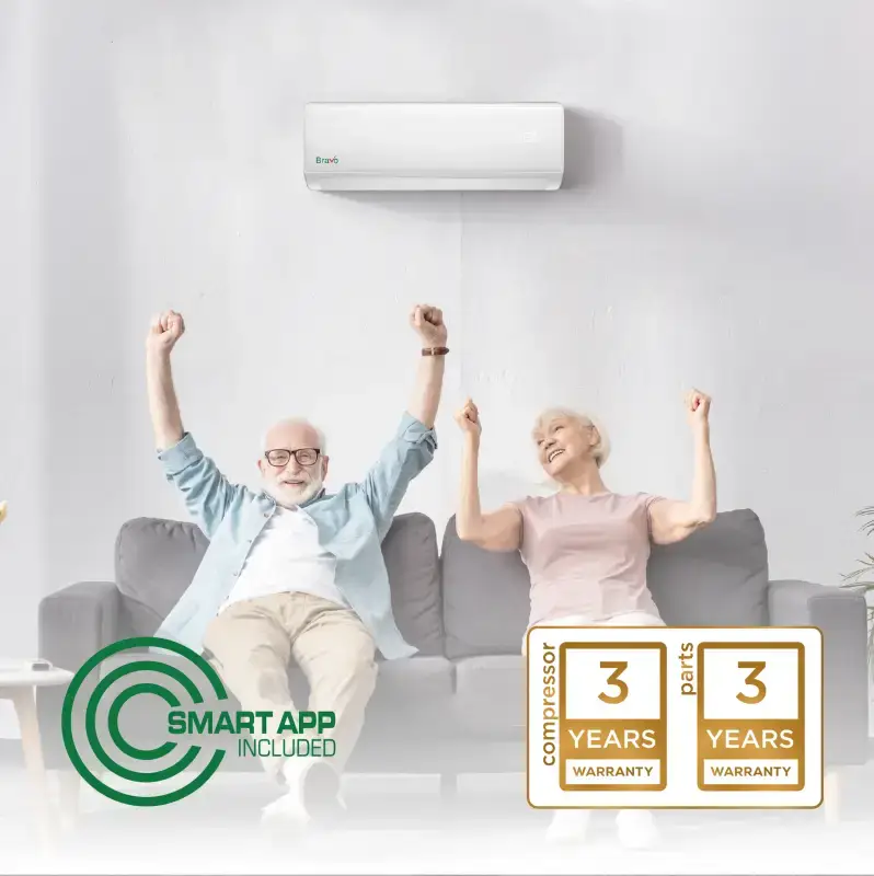 12000 BTU 115V Mini Split AC Wall Mounted Bravo Series Heat Pump - Image 5