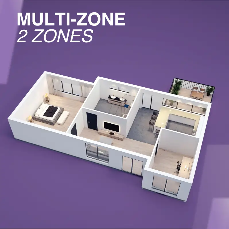 Cooper & Hunter 2 Zone 48,000 BTU Ducted Mini Split AC Concealed Duct 18k+24k - Image 5