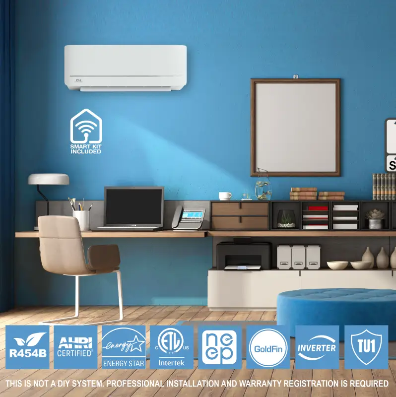 Cooper & Hunter MIA 24,000 BTU Single Zone Wall Mount, 230V, R454B - Ductless Mini Split Air Conditioner Heat Pump - Image 8