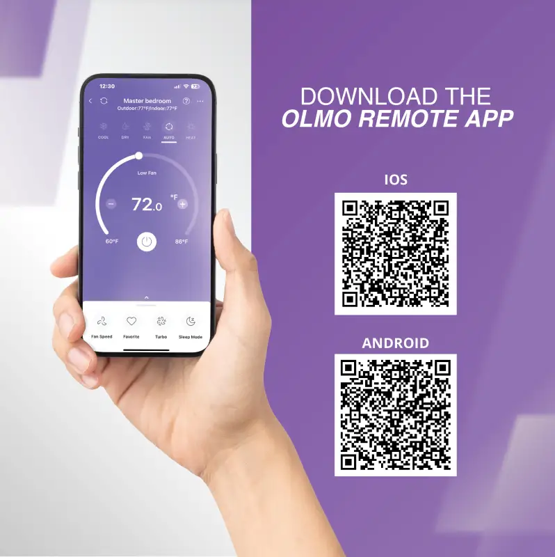 9,000 BTU PTAC OLMO Air Conditioner, Heat Strip, Heating And Cooling w/Electric Cord and Remote - Image 4